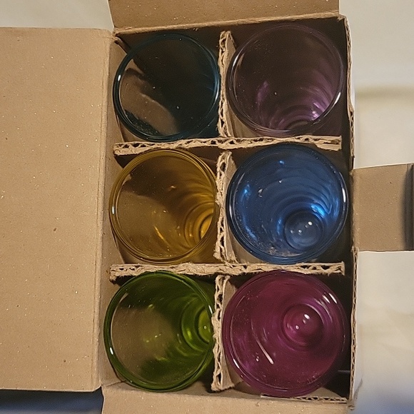 Vintage Libbey Troyano Double Shot Glasses In Multiple Colors - Picture 3 of 5